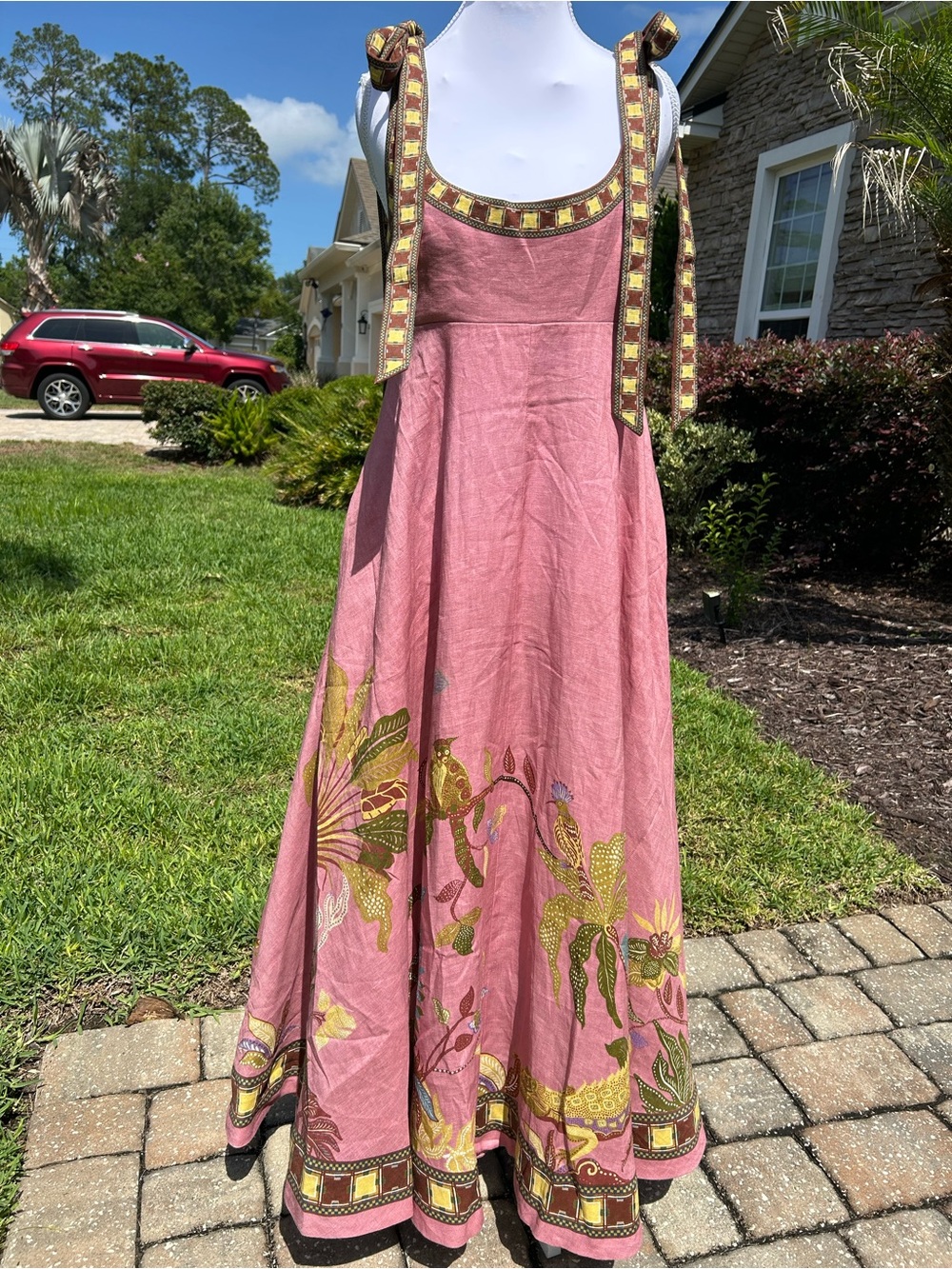 NWT🌷Alemais Zuri Linen Ballet Midi Sundress - Picture 5 of 16